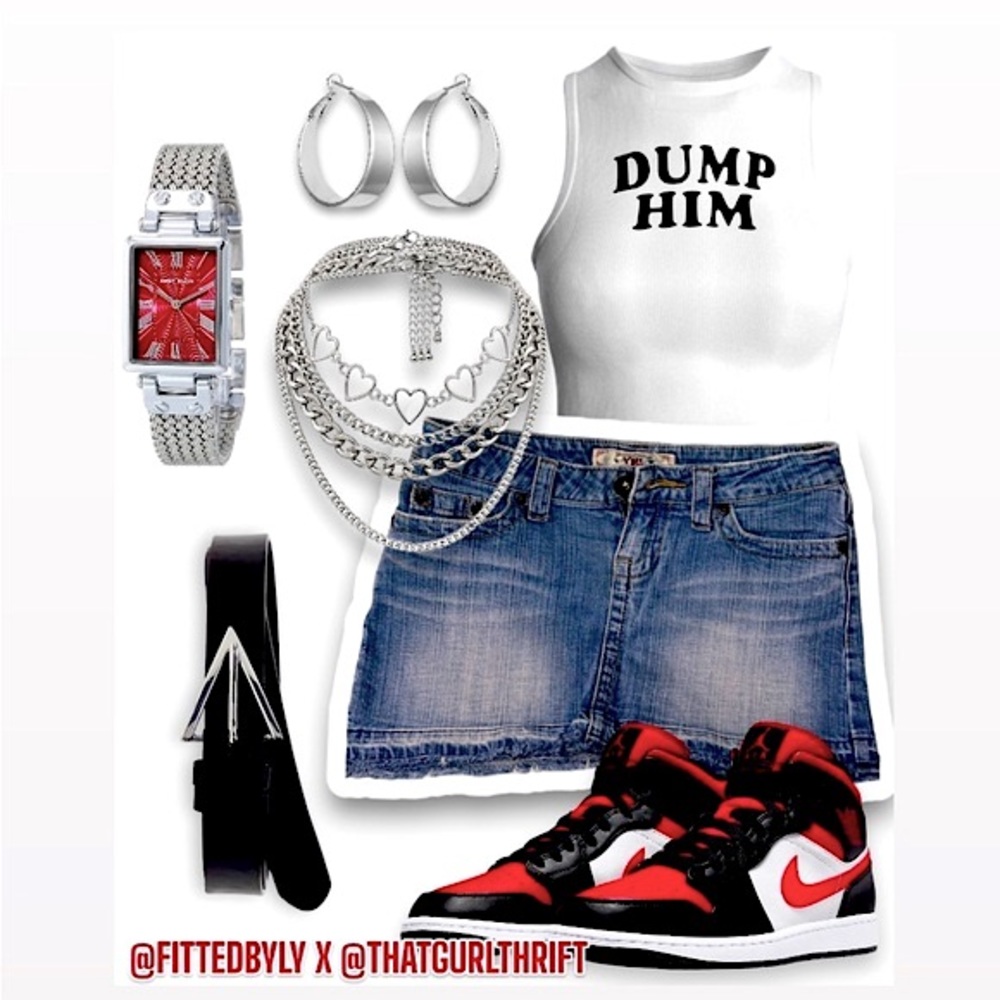 2000s Style Mini Denim Skirt